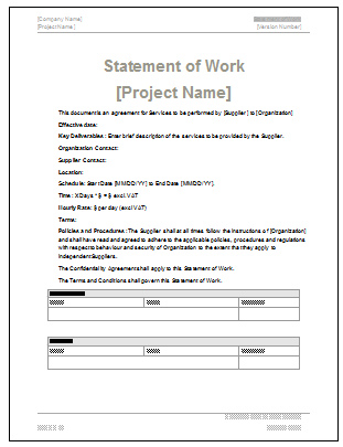 statement of work project management wiki fandom powered by wikia
