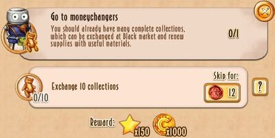 Tasks - Go to moneychangers
