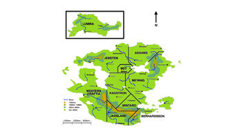 Craftia geographical map