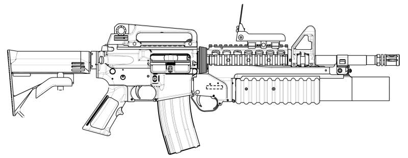 m16a1 rifle blueprint