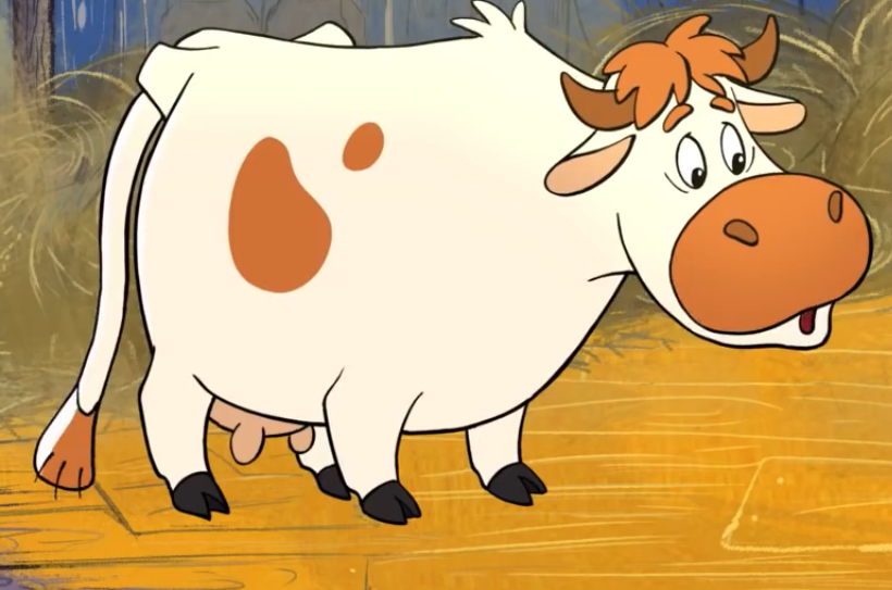 Картинки коров из мультиков. Корова Гаврюша из Простоквашино. Теленок Гаврюша Простоквашино. Простоквашино корова Мурка. Герои Простоквашино Гаврюша