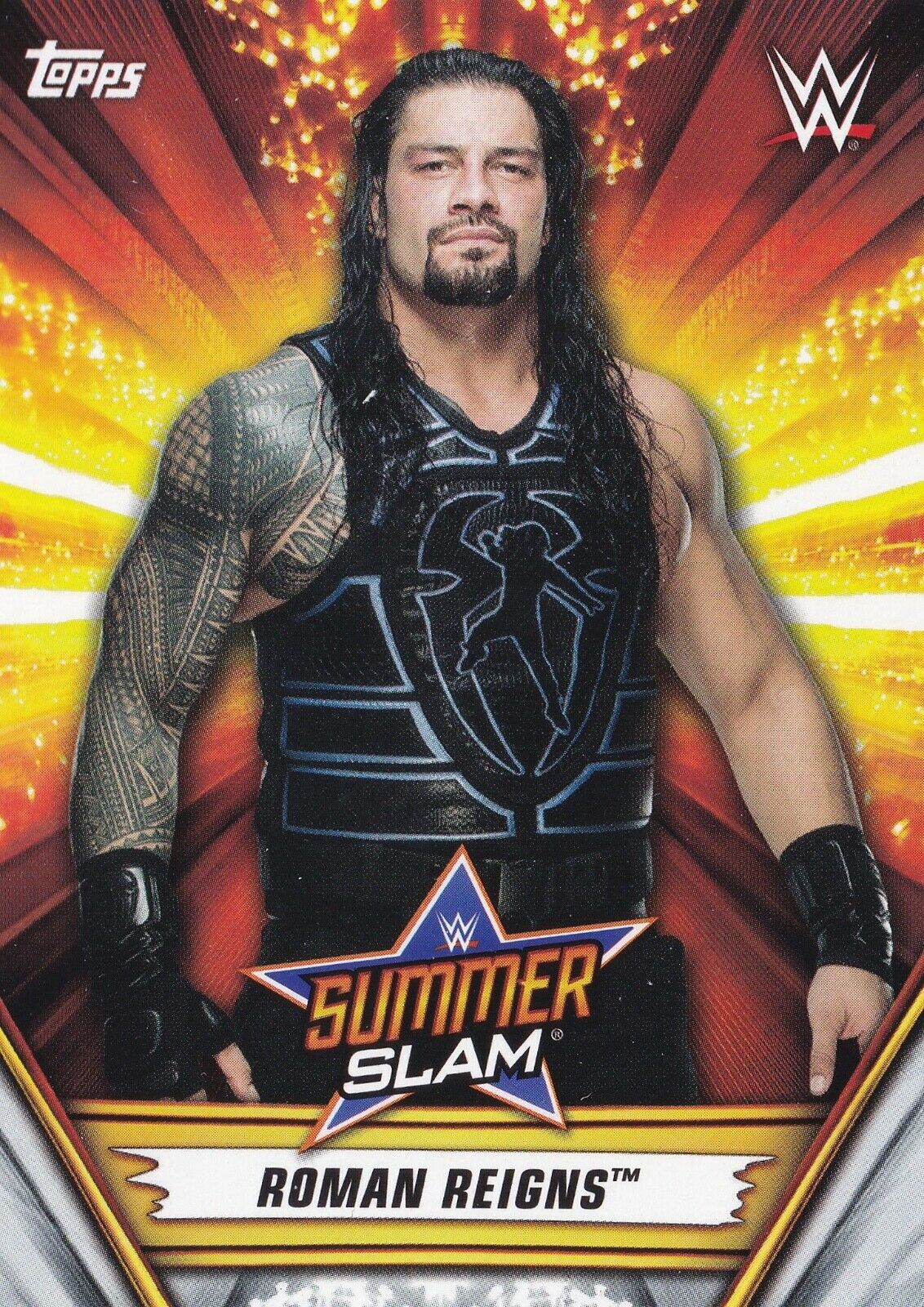 2019 Wwe Summerslam Topps Roman Reigns No 14 Pro Wrestling