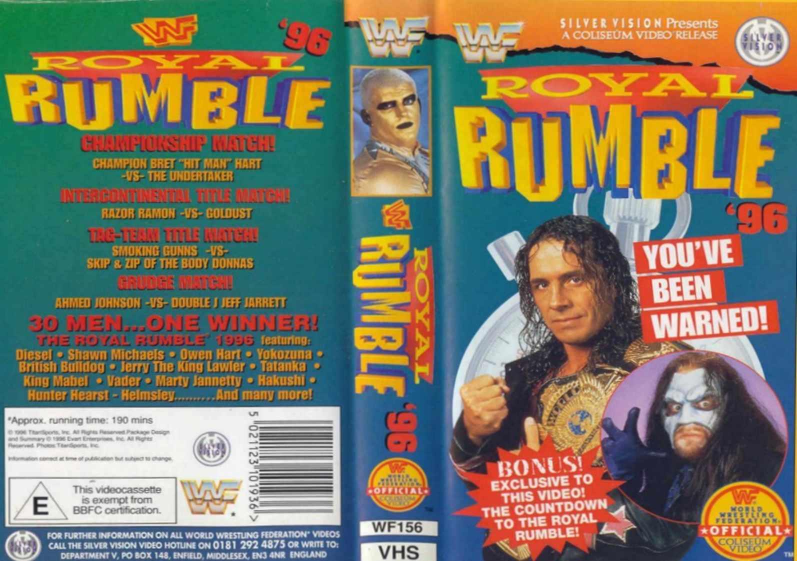 TJR WWE Royal Rumble Reviews: 1996 (Michaels Wins Again, Bret Hart vs. Undertaker) - TJR Wrestling