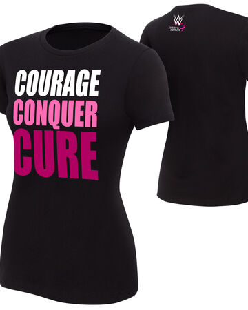 roblox dolph ziggler shirt Wwe Courage Conquer Cure Women S Black T Shirt Pro Wrestling Fandom