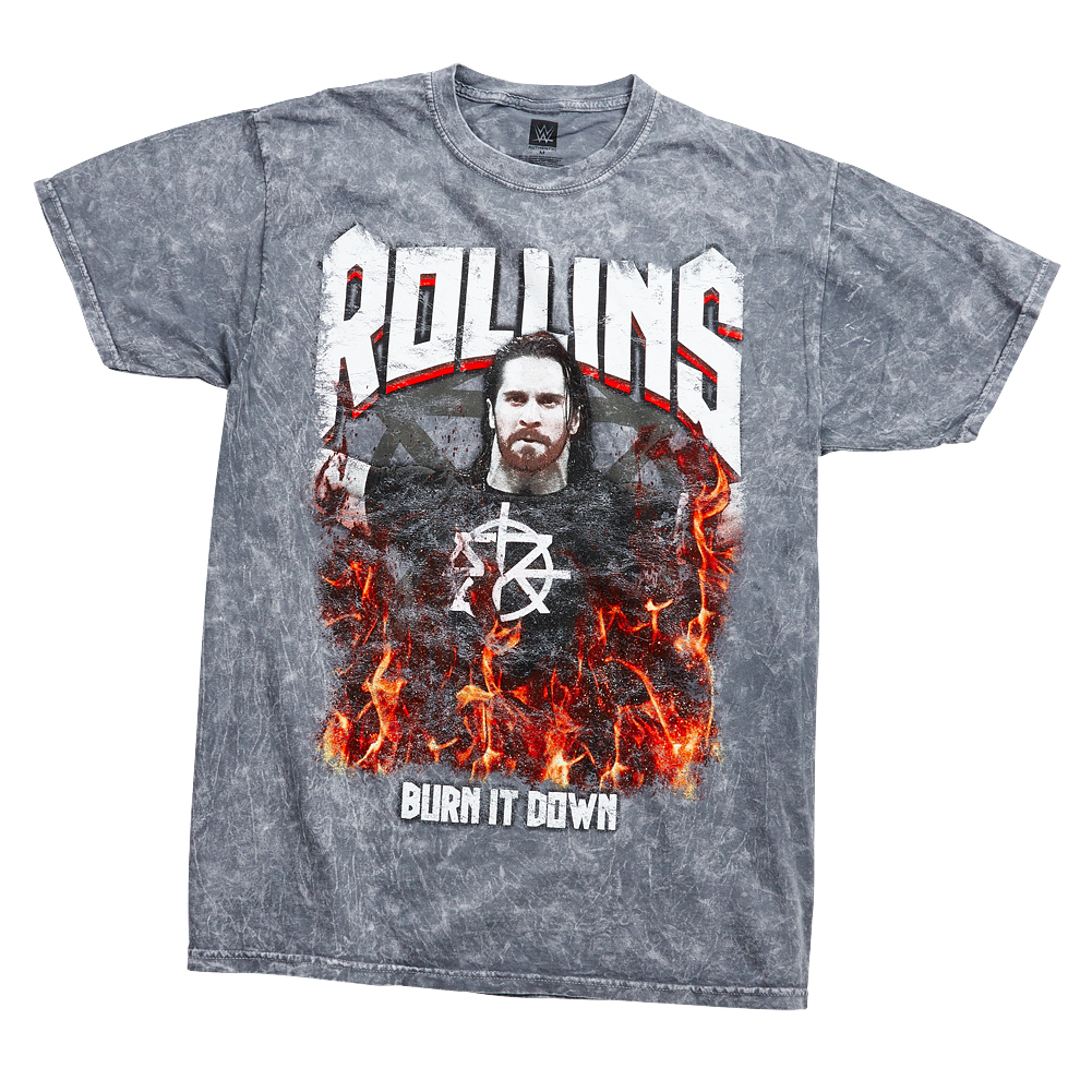 Seth Rollins Burn It Down Mineral Wash T Shirt Pro Wrestling