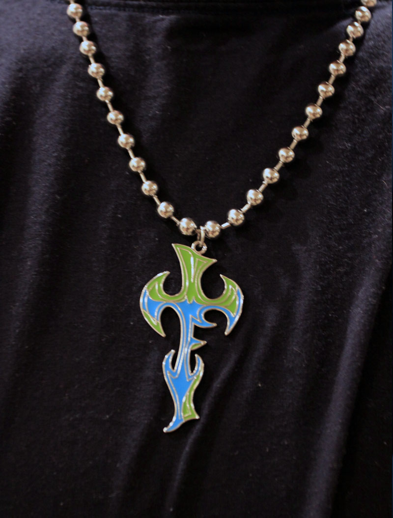 Jeff Hardy Large Ball Chain Cross Necklace Pro Wrestling - Jeff Hardy Pendant Necklace Jeff Hardy Large Ball Chain Cross Necklace Pro Wrestling - Jeff Hardy Pendant Necklace