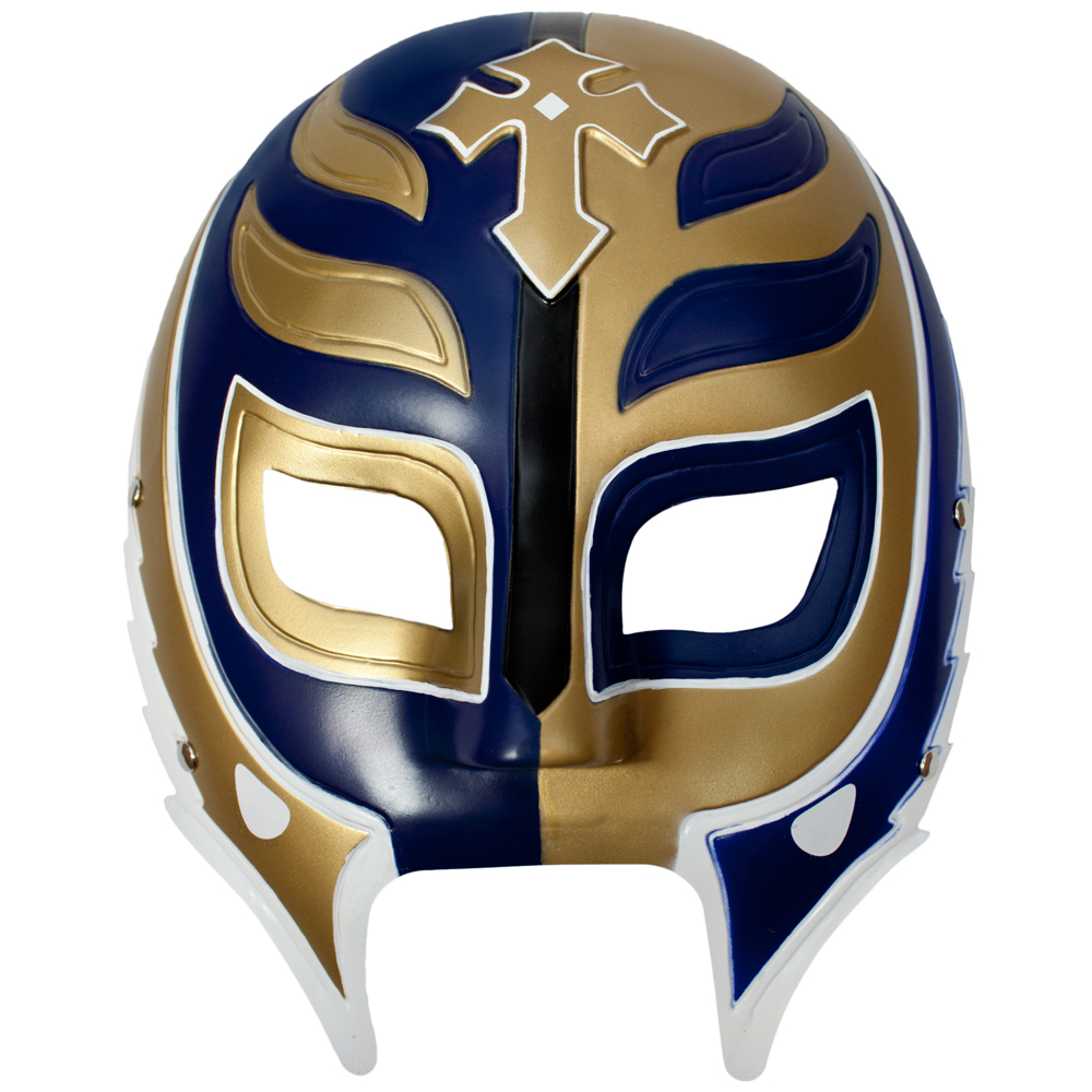 Rey Mysterio White Gold Blue Plastic Mask Pro Wrestling Fandom
