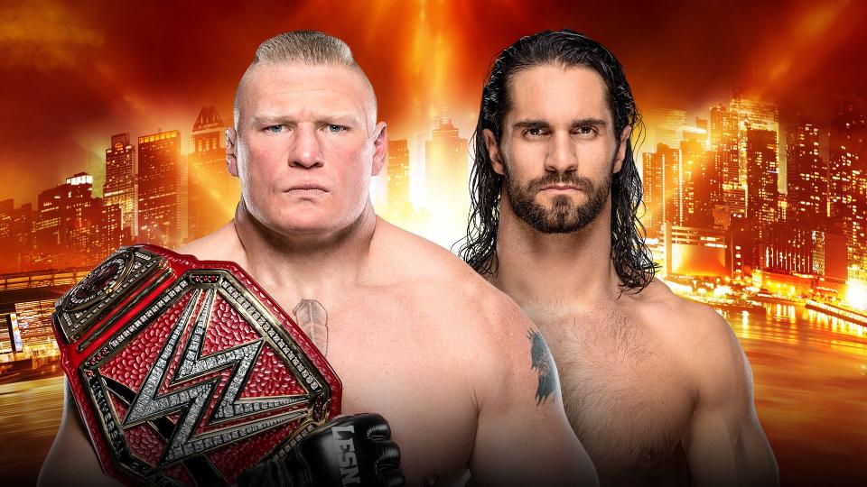 Image result for brock lesnar vs seth rollins wrestlemania 35