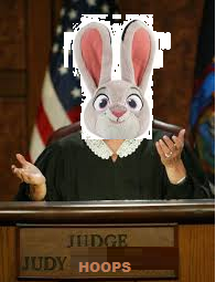 Judge Judy Hoops on court