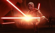 Ventress lutando em Dathomir