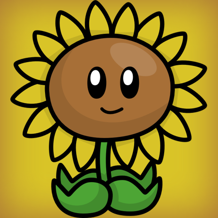 plants vs zombies sunflower and peashooter