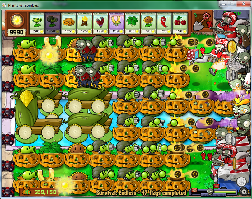 plants vs zombies endless survival