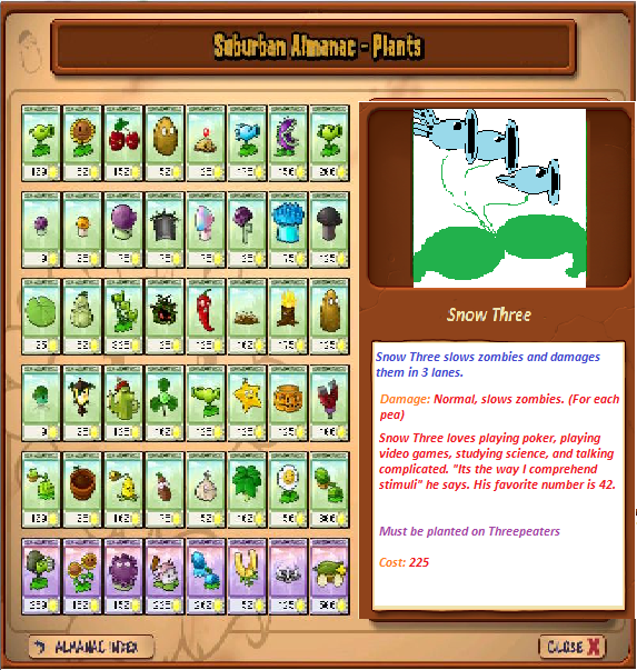 Image Almanac Snow Threepng Plants Vs Zombies Character Creator 8480