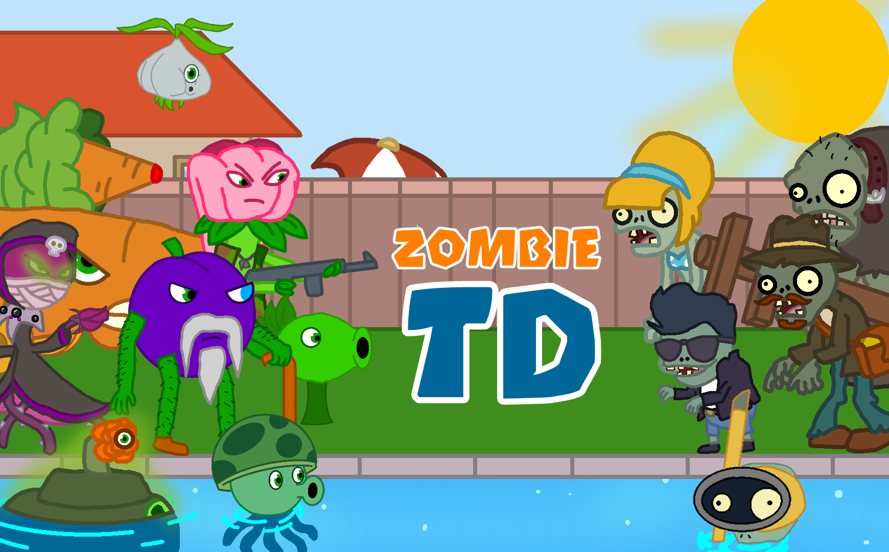 Zombie Tower Defense Plants Vs Zombies Character Creator Wiki Fandom - plant vs zombies in roblox attacking in roblox as a