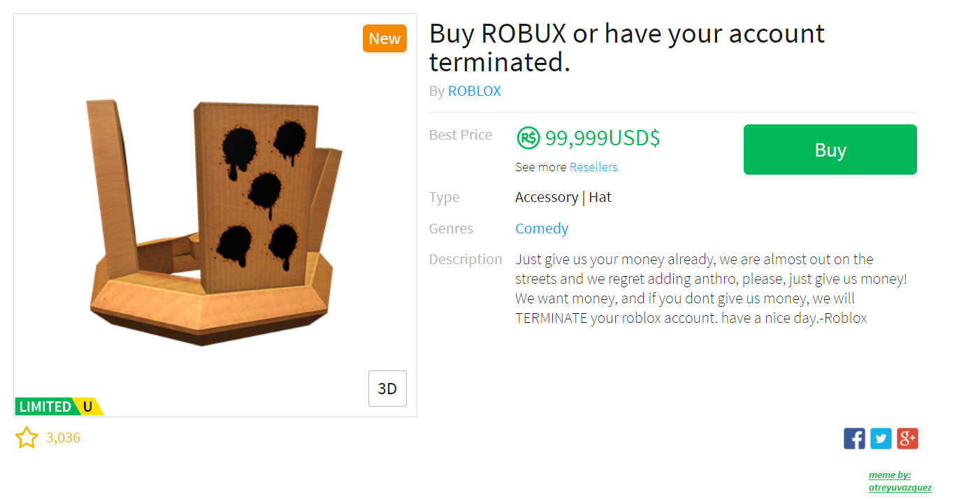 Give Robux Meme