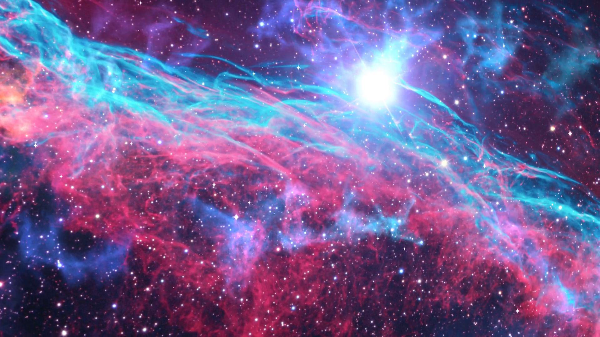 Image Fly Through Outer Space Nebula And Stars Animated