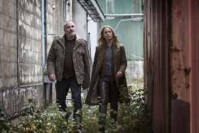 The Bridge season 2 Kim Bodnia as Martin Sofia Helin as Saga Photo Carolina Romare 2012 (8724803961)