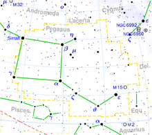 Pegasus constellation map