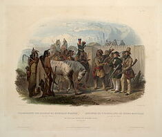 The travellers meeting with Minatarre indians 0026v