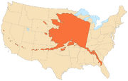 Alaska area compared to conterminous US