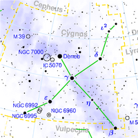 Cygnus constellation map