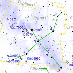 Cygnus constellation map