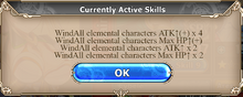 Weapon skills active