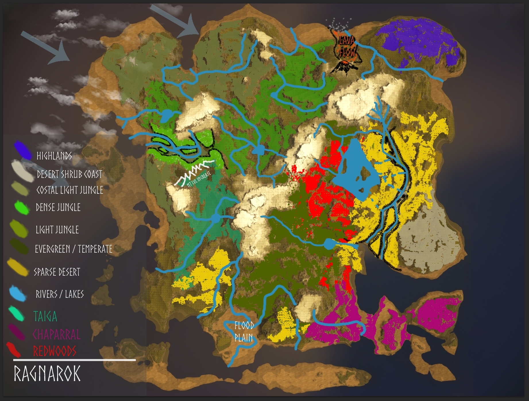 Ark Ragnarok Map With Names