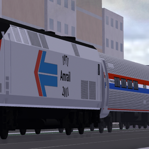 Amrail Exhibit Train Rails Unlimited Roblox Official Wiki Fandom - amtrak roblox