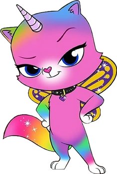 rainbow kitten unicorn with butterfly wings
