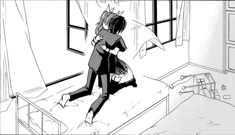 image ikki and stella embrace each other png rakudai kishi no