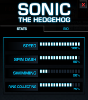 Sonic the Hedgehog Bio - Stats