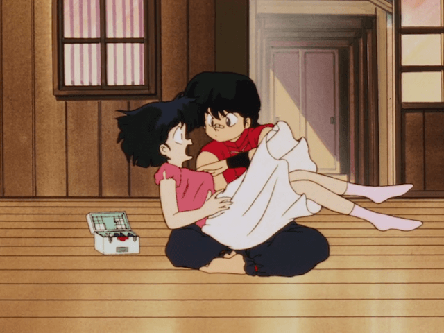 Image Ranma sweeps Akane Close Call png Ranma Wiki 