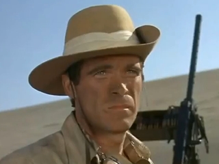 Sam Troy, the leader of the Rat Patrol, who wears an Australian bush hat