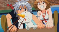 Plue tries to turn