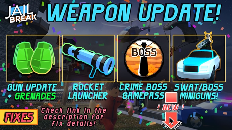 Update Log Roblox Jailbreak Wiki Fandom - heavy machine gun gamepass op roblox