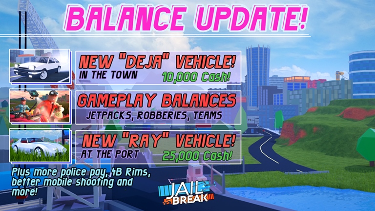 Update Log Jailbreak Wiki Fandom - police siren dual siren roblox id roblox music codes police
