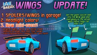 Update Log Roblox Jailbreak Wiki Fandom - roblox jailbreak spawn car remastered mobile garage update