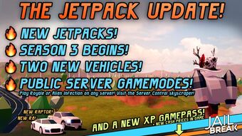 Update Log Roblox Jailbreak Wiki Fandom - did asimo3089 actually nerf jetpacks roblox jailbreak