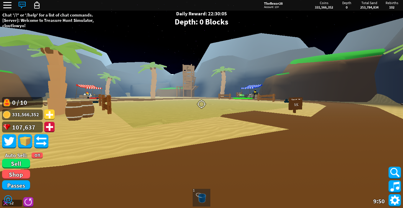 Treasure Hunting Simulator In Roblox