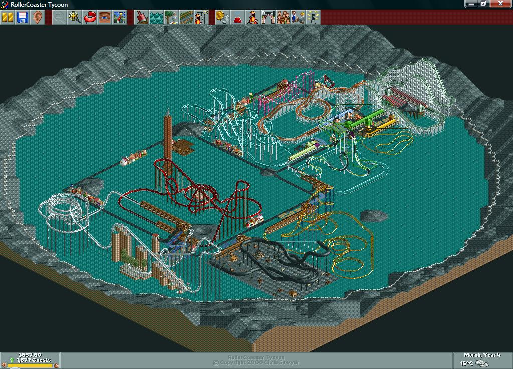 Image result for roller coaster tycoon crater lake