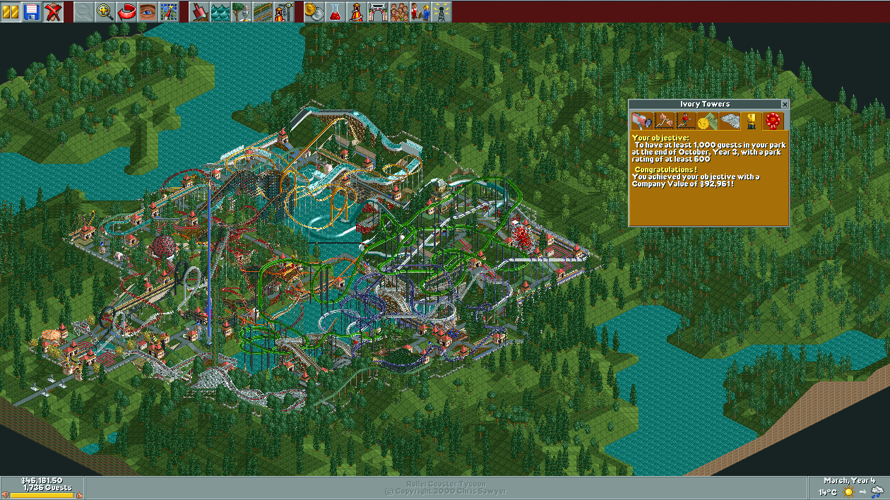 Rollercoaster tycoon ivory towers for sale