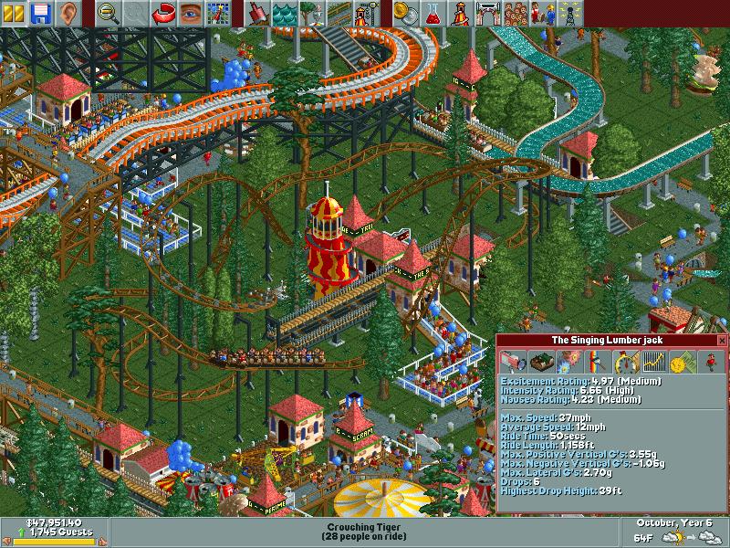 Rollercoaster Tycoon Excitement Intensity Nausea - philadelphiaclever