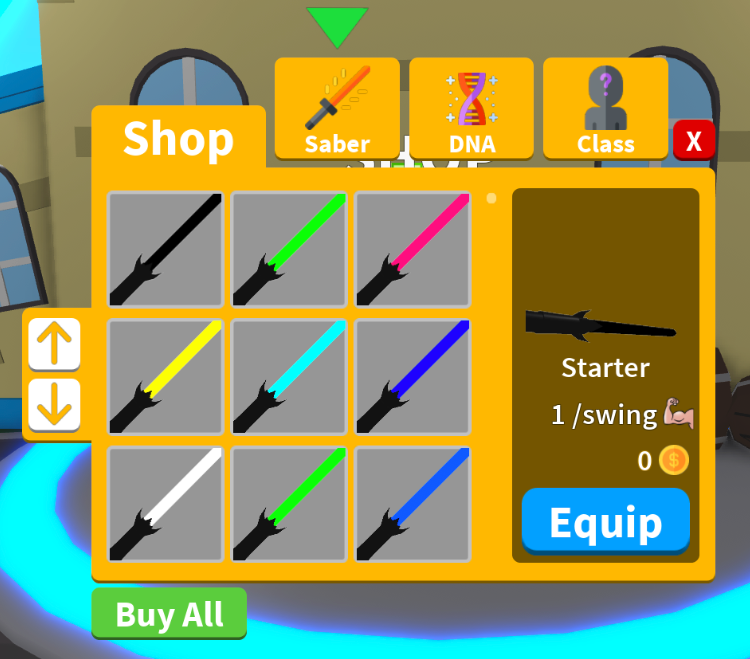 Shop Roblox Saber Simulator Wiki Fandom - roblox simulator gui kit