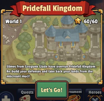 World 1 Pridefall Kingdom Realm Defense Hero Legends Td