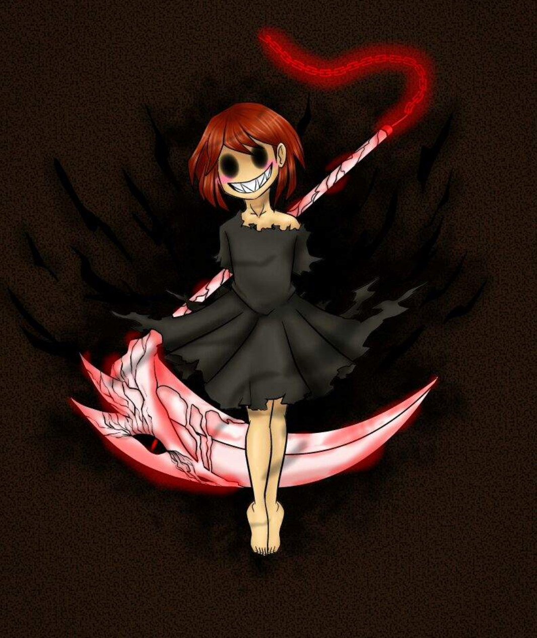 Chara Post Corruption Reapertale Wikia Fandom - chara in a dress roblox