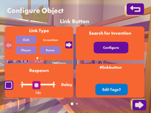 Configure link button