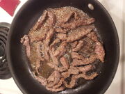 Meat sautéed