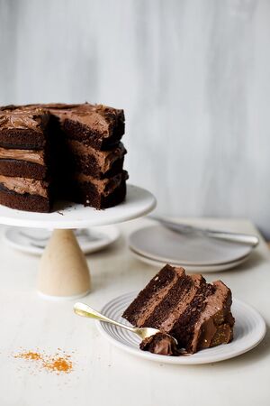Chocolate fudge layer cake