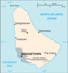 Map of Barbados